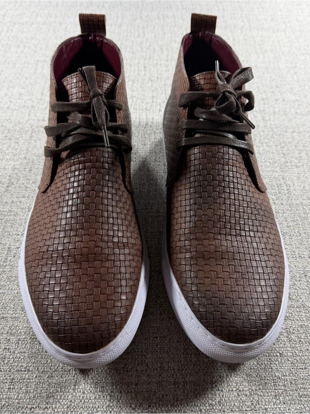 Tayno Wood Zelt Basket Wooven Mid Top Sport Sneakers Size 14